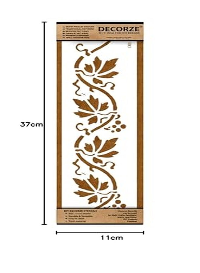 DECORZE Wall Stencils for Home | Living Room & Bedroom Painting | D Border Stencils (DB-72) - Image 5